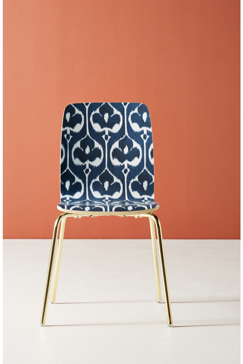 Anthropologie Ikat Tamsin Dining Chair, Alternate, color, BLUE