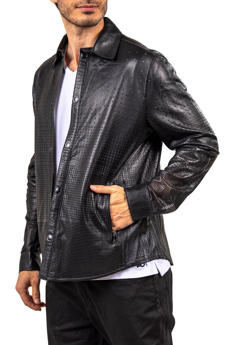 Ascension Leather Jacket, Alternate, color, BLACK
