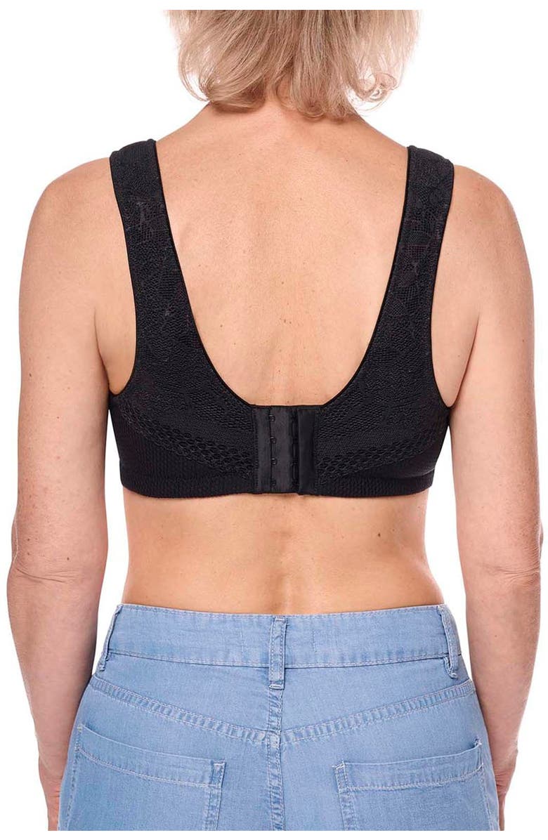 Amoena Leslie Wire-Free Bra, Alternate, color, Black