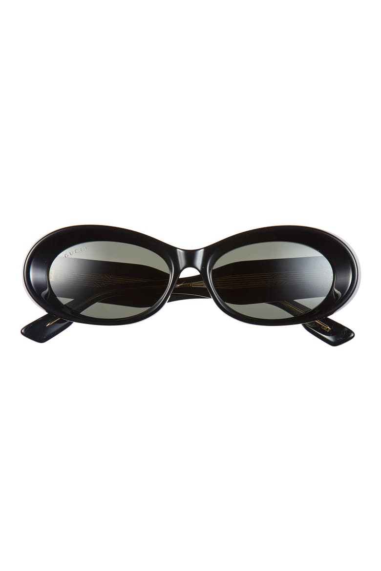 54mm Oval Sunglasses, Main, color, BLACK BLACK GREY