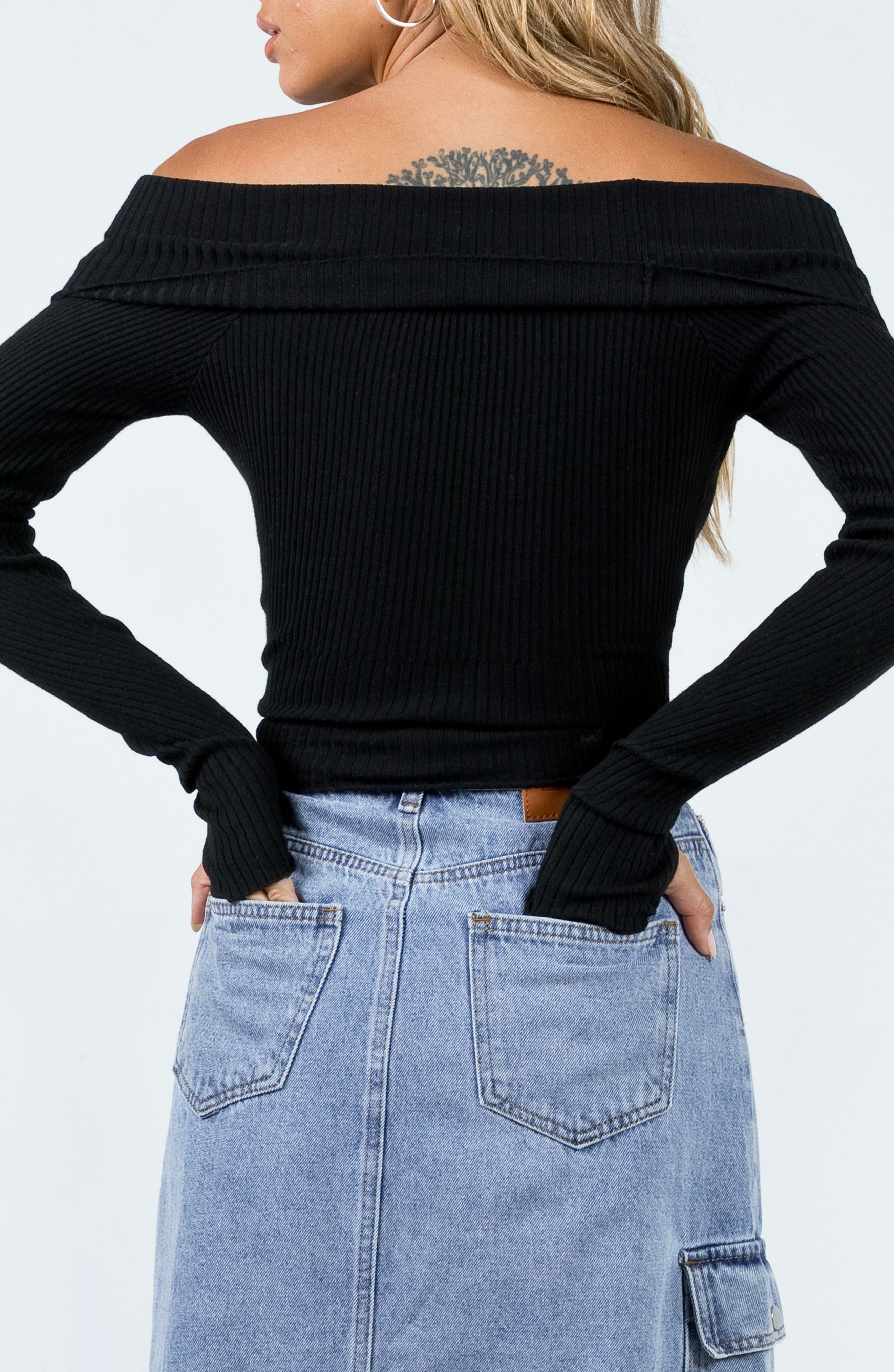 Morley Off the Shoulder Rib Sweater - image 2