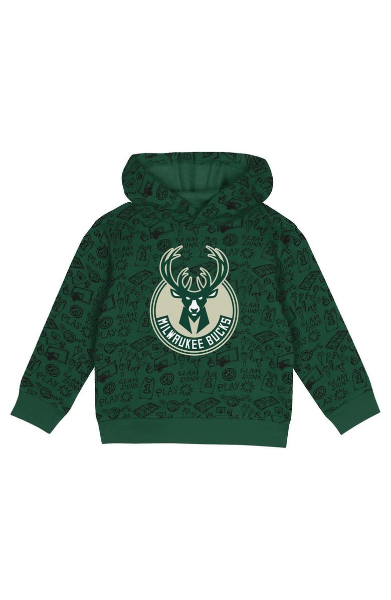 Outerstuff Toddler Green Milwaukee Bucks Give and Go Pullover Hoodie and Sweatpants Set, Alternate, color, Green