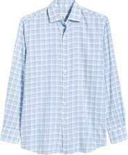 Peter Millar Waterrock Plaid Cotton & Lyocell Button-Up Shirt