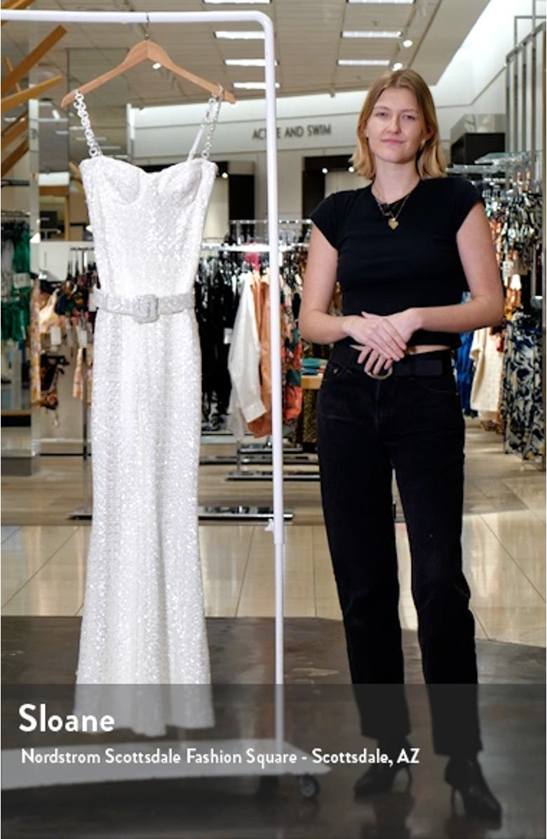 Lucinda Sequin Sleeveless Jumpsuit, sales video thumbnail