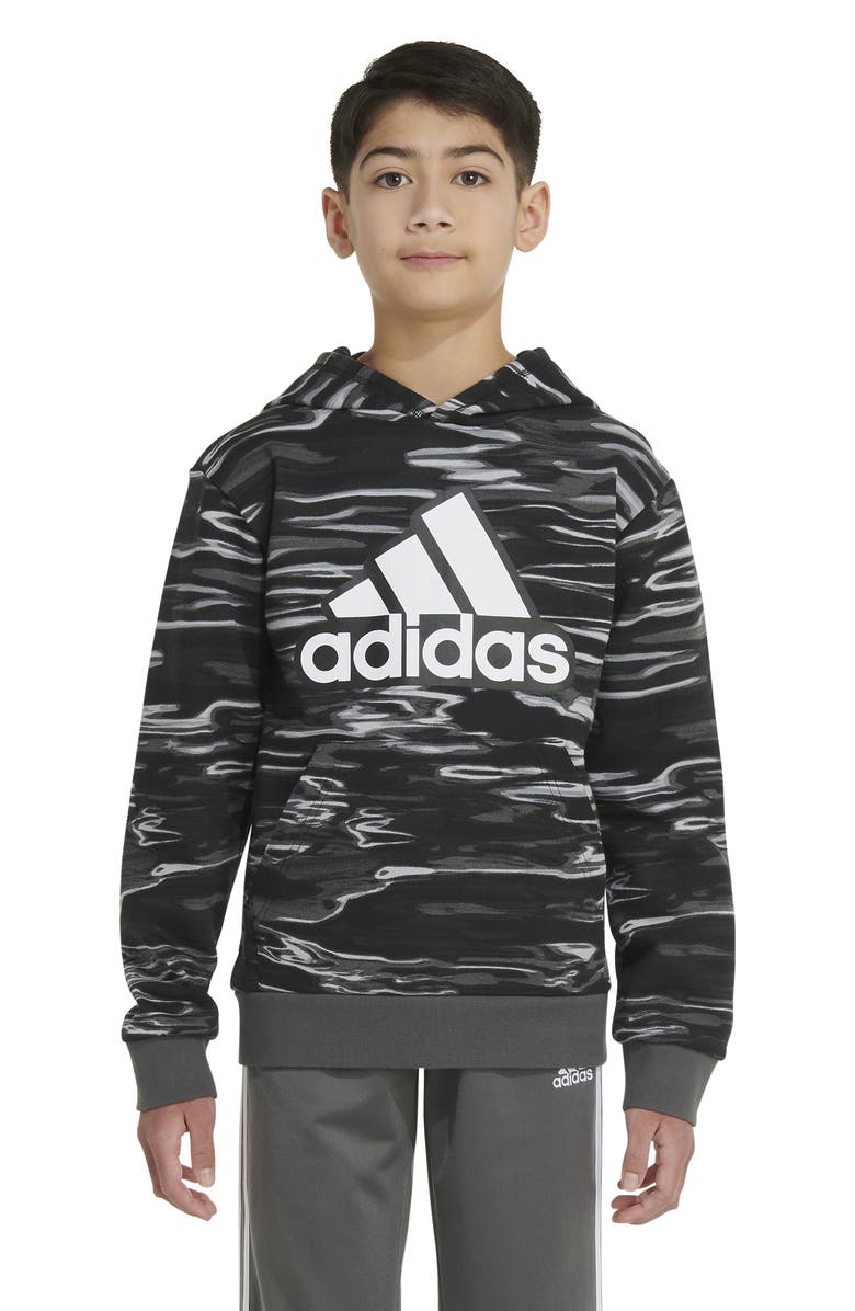 adidas Kids' Liquid Camo Pullover Hoodie, Alternate, color, 