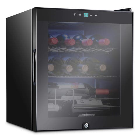 12 Bottle Compressor Wine Refrigerator, Cube Wine Cooler with Lock