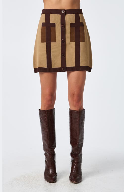 Trina Turk Artemis Colorblock Knit Skirt In Multi