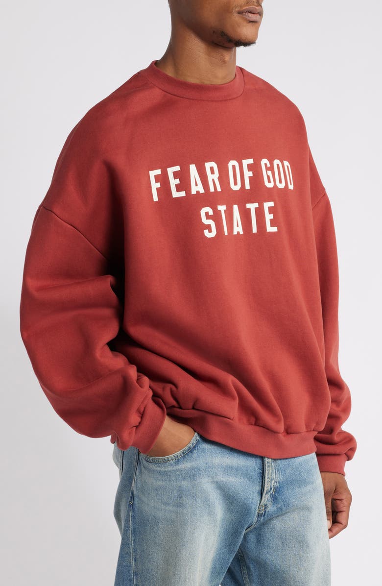 Fear of God Essentials Gender Inclusive State Logo Sweatshirt, Alternate, color, 