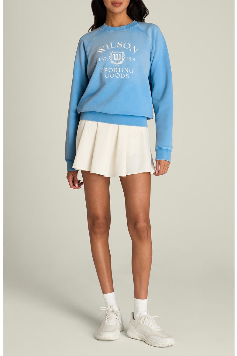 Classic Graphic Crewneck Sweatshirt, Alternate, color, ALLY BLUE