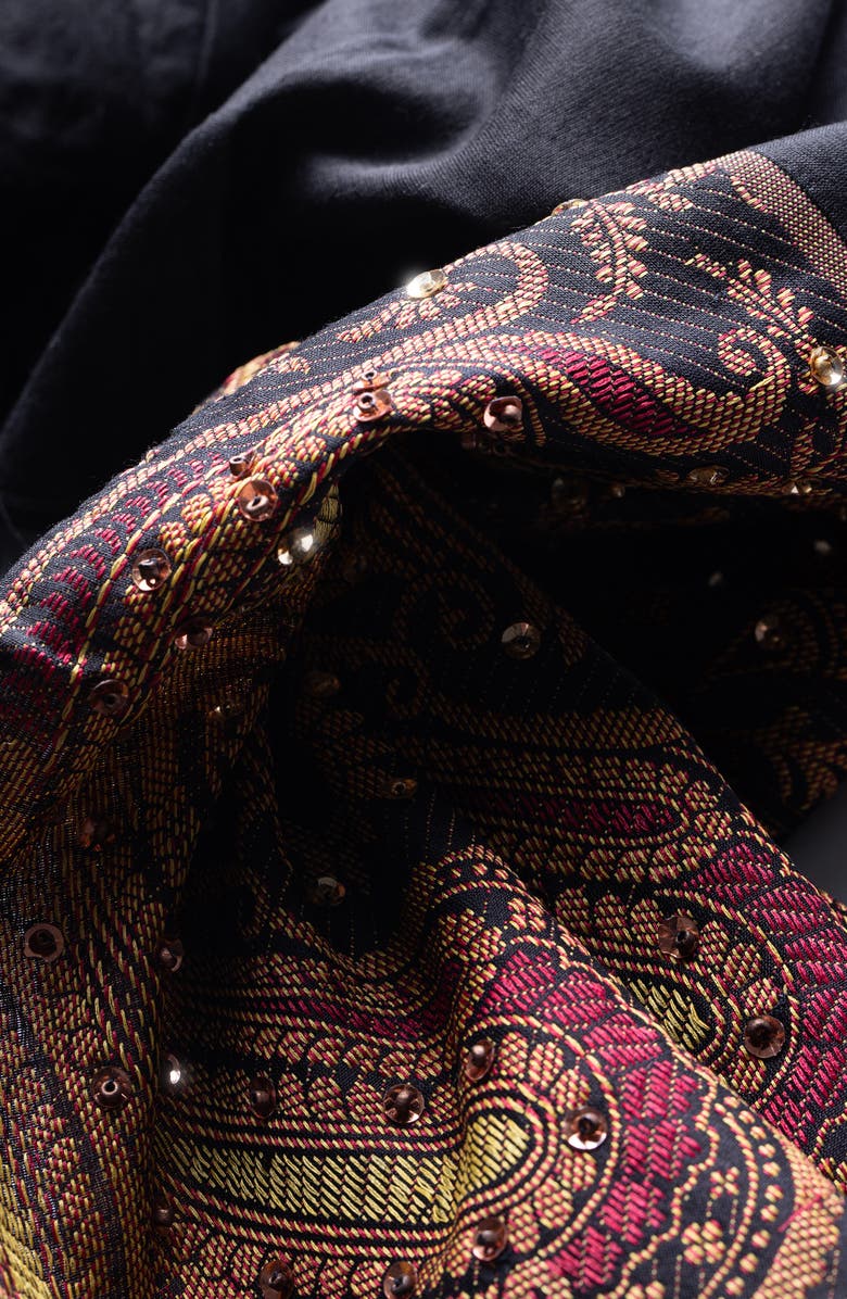 SAACHI Paisley Sequin Scarf, Alternate, color, 