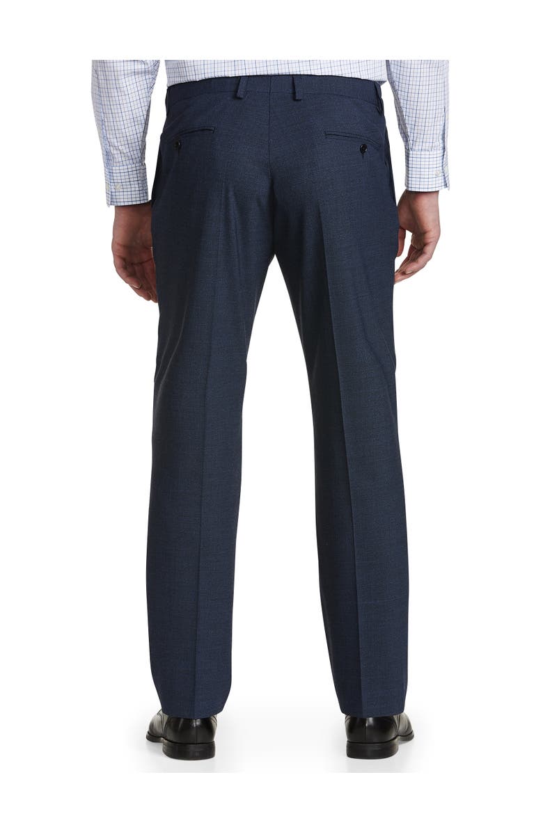 Synrgy by DXL Big & Tall Performance Mélange Flat-Front Suit Pants, Alternate, color, Blue