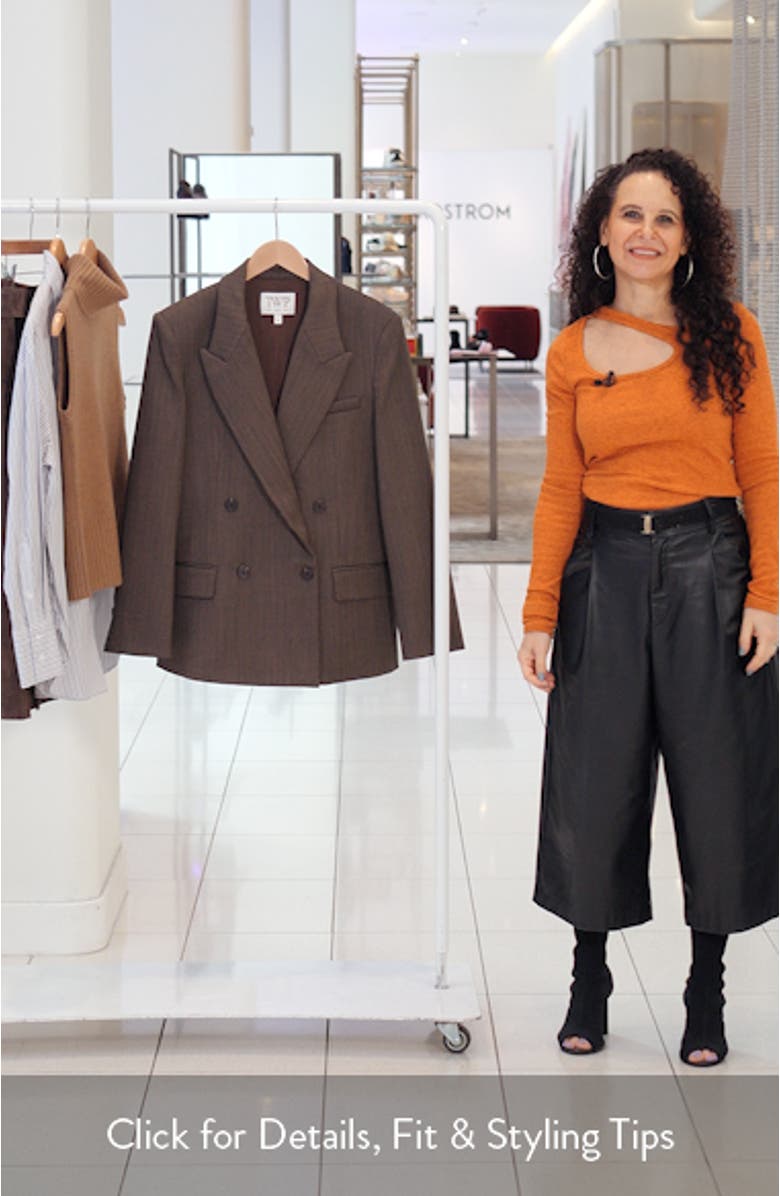 Harper Wool Blend Double Breasted Blazer, sales video thumbnail