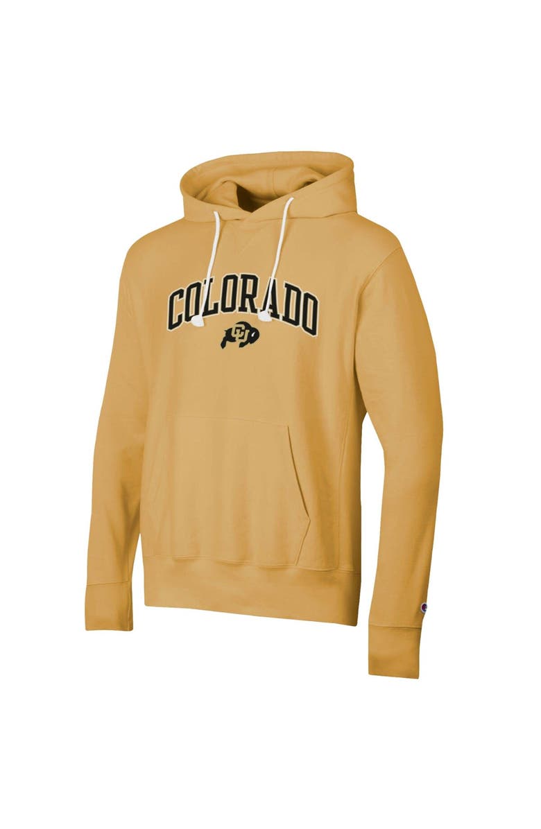 Champion Men's Champion Gold Colorado Buffaloes Skinny Arch Over Vintage Wash Pullover Hoodie, Alternate, color, Gold