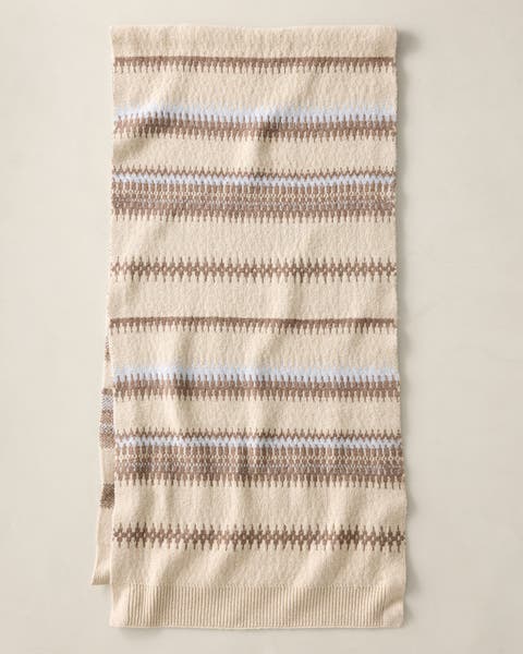 Organic Cotton Blend Fair Isle Scarf