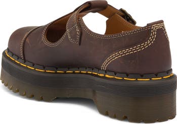 Bethan Arc Crazy Horse Platform Mary Jane Shoes