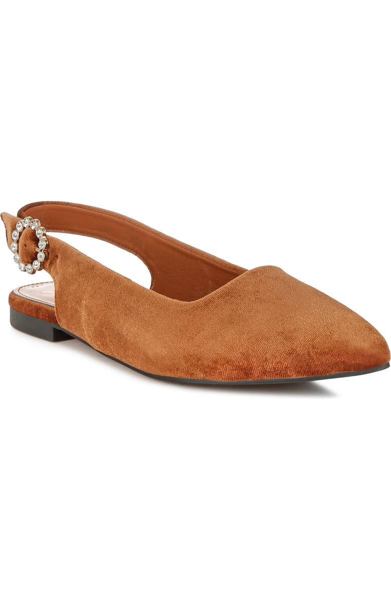 LONDON RAG Dolan Slingback Flat, Main, color, Brown