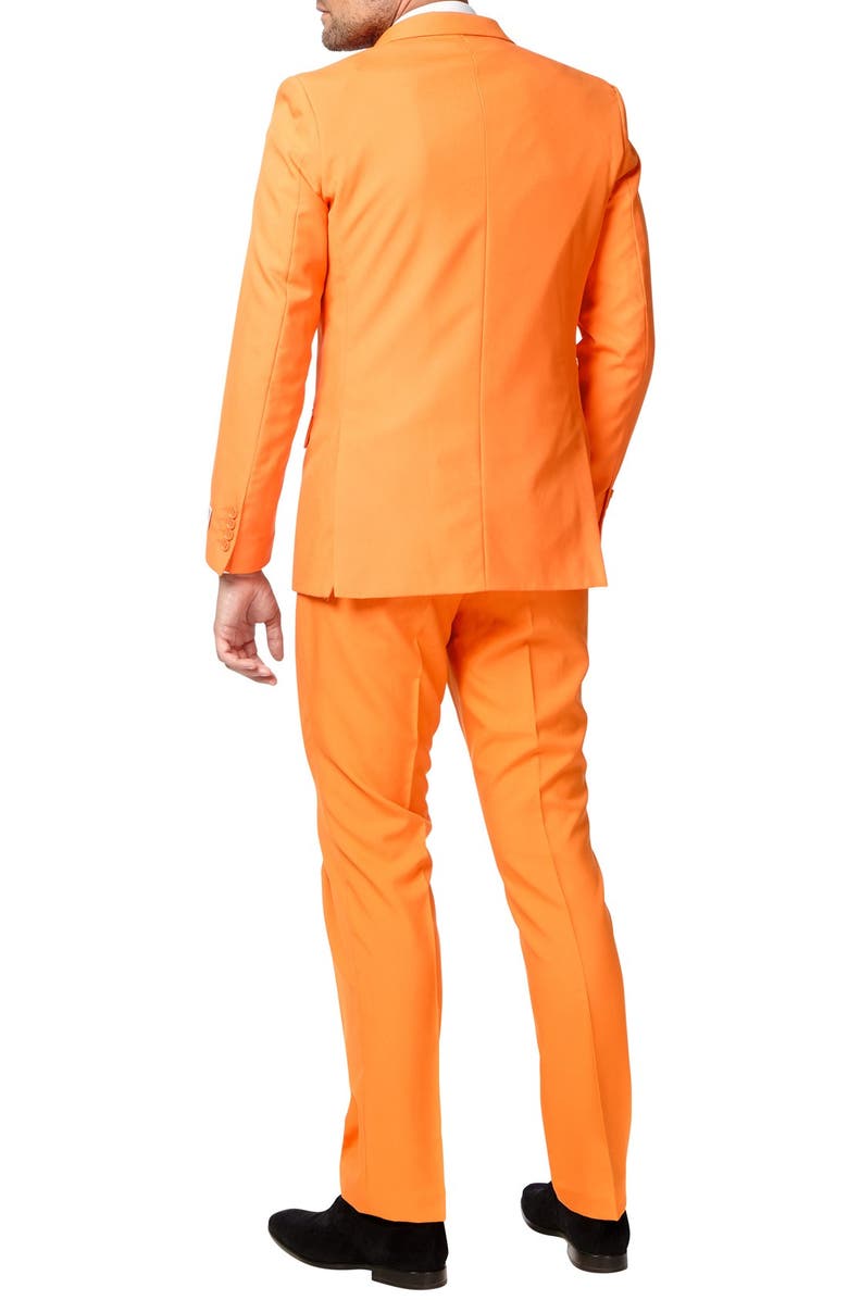 OppoSuits 'The Orange' Trim Fit Two-Piece Suit with Tie, Alternate, color, Orange