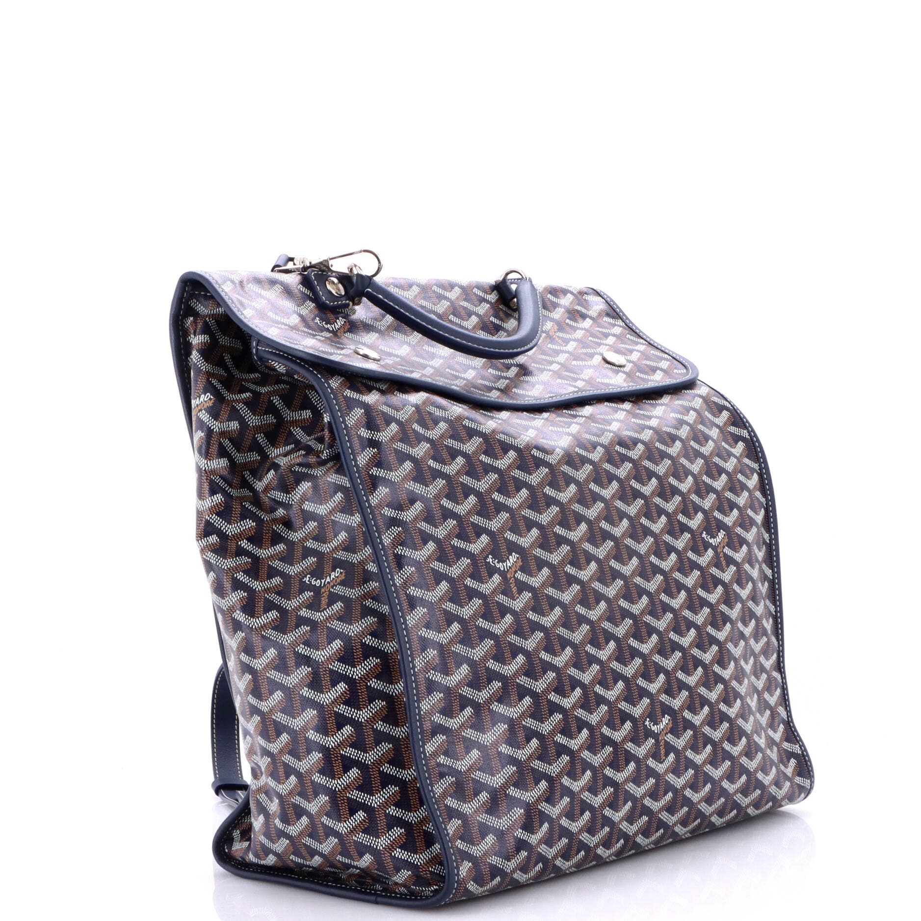 Saint Leger Briefcase Backpack Coated Canvas, Alternate, color, Blue