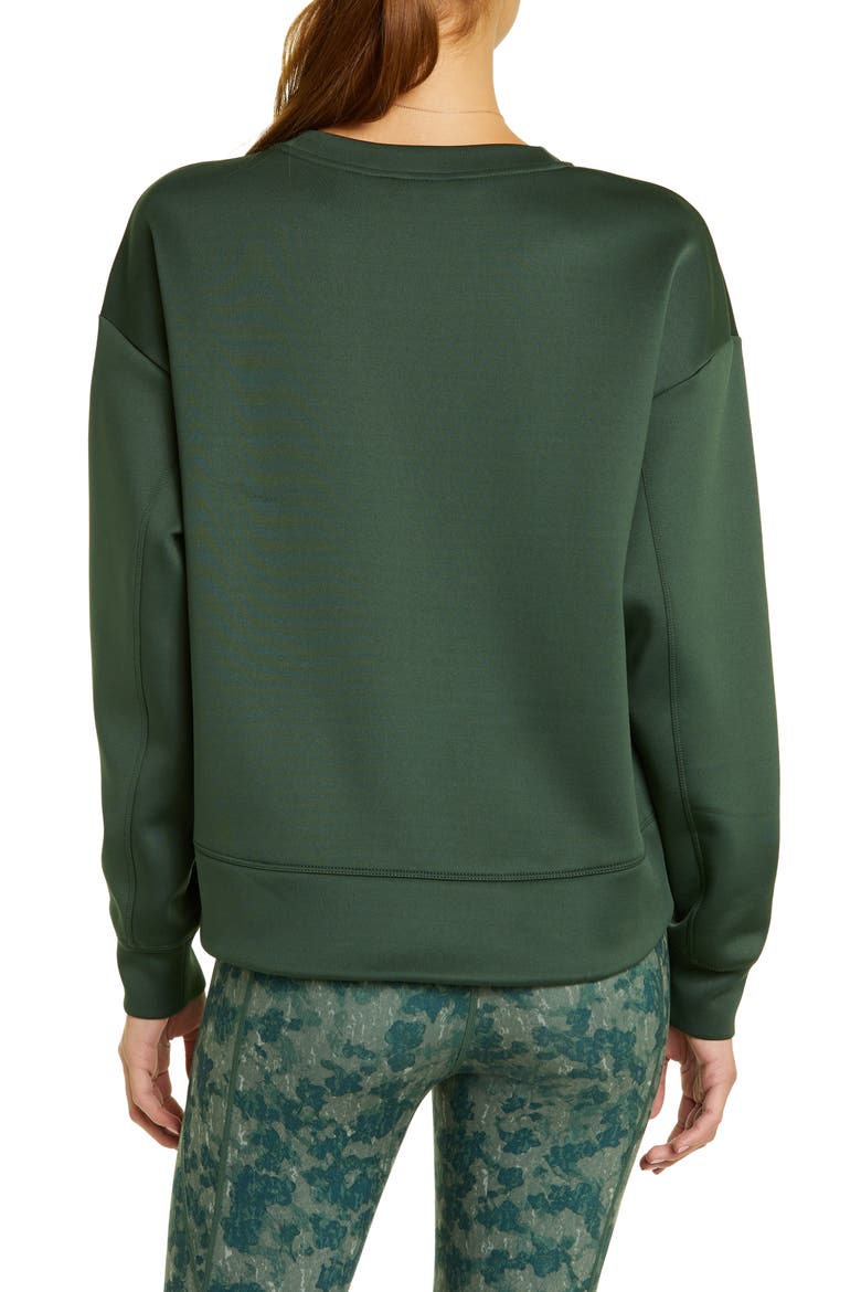 Luxe Pocket Sweatshirt, Alternate, color, GREEN SYCAMORE