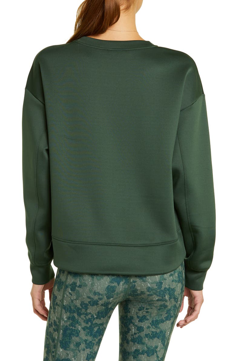 Zella Luxe Pocket Sweatshirt, Alternate, color, Green Sycamore