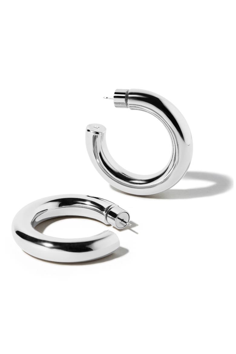 Jamma Mini Hoops, 1-Inch, Alternate, color, SILVER