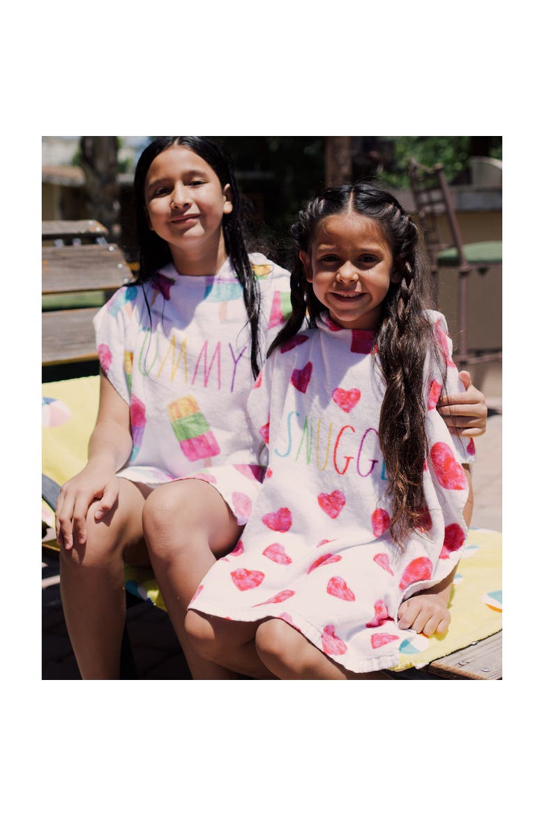 Yummy Kids Hooded Towel and 12 Inch Beach Ball Popsicle, Alternate, color, Multicolored