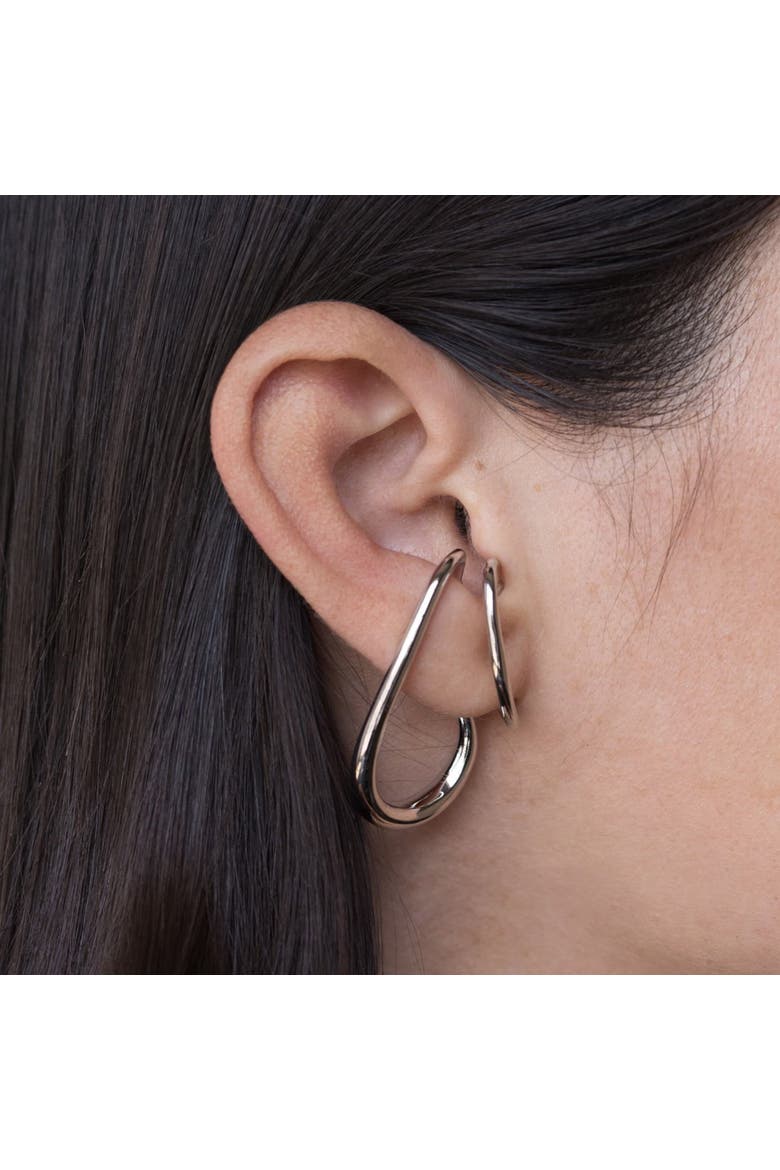 London Silver Ear Cuff, Alternate, color, Silver