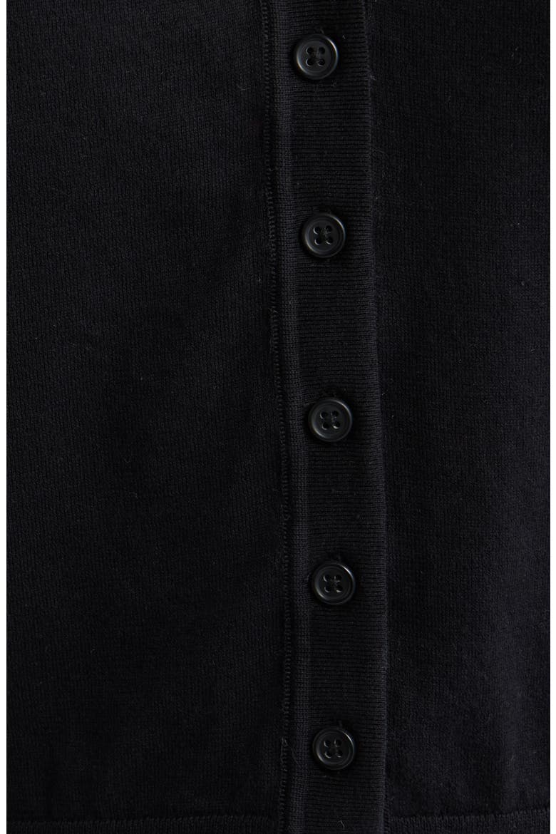 Button Front Cotton Sweater Vest, Alternate, color, BLACK