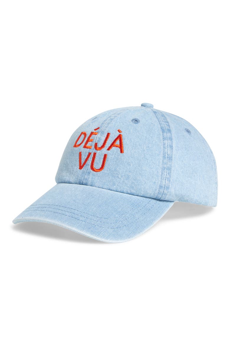 Déjà Vu Baseball Hat, Main, color, BLUE BRIGHT POPPY EMBROIDERED
