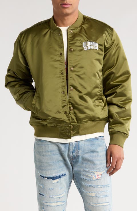 Globetrotter Nylon Satin Bomber Jacket