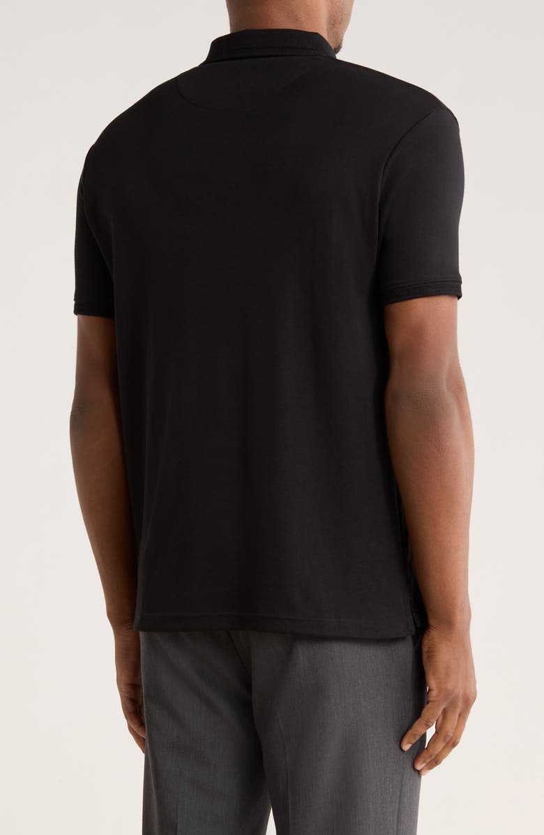 DENIM AND FLOWER Textured Quarter Zip Knit Polo, Alternate, color, 