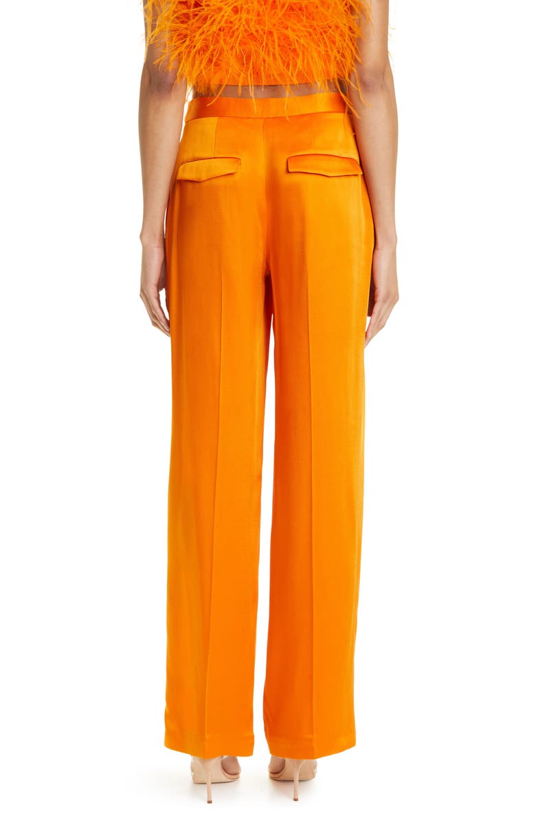 LAPOINTE Pleated Double Face Satin Pants, Alternate, color, 
