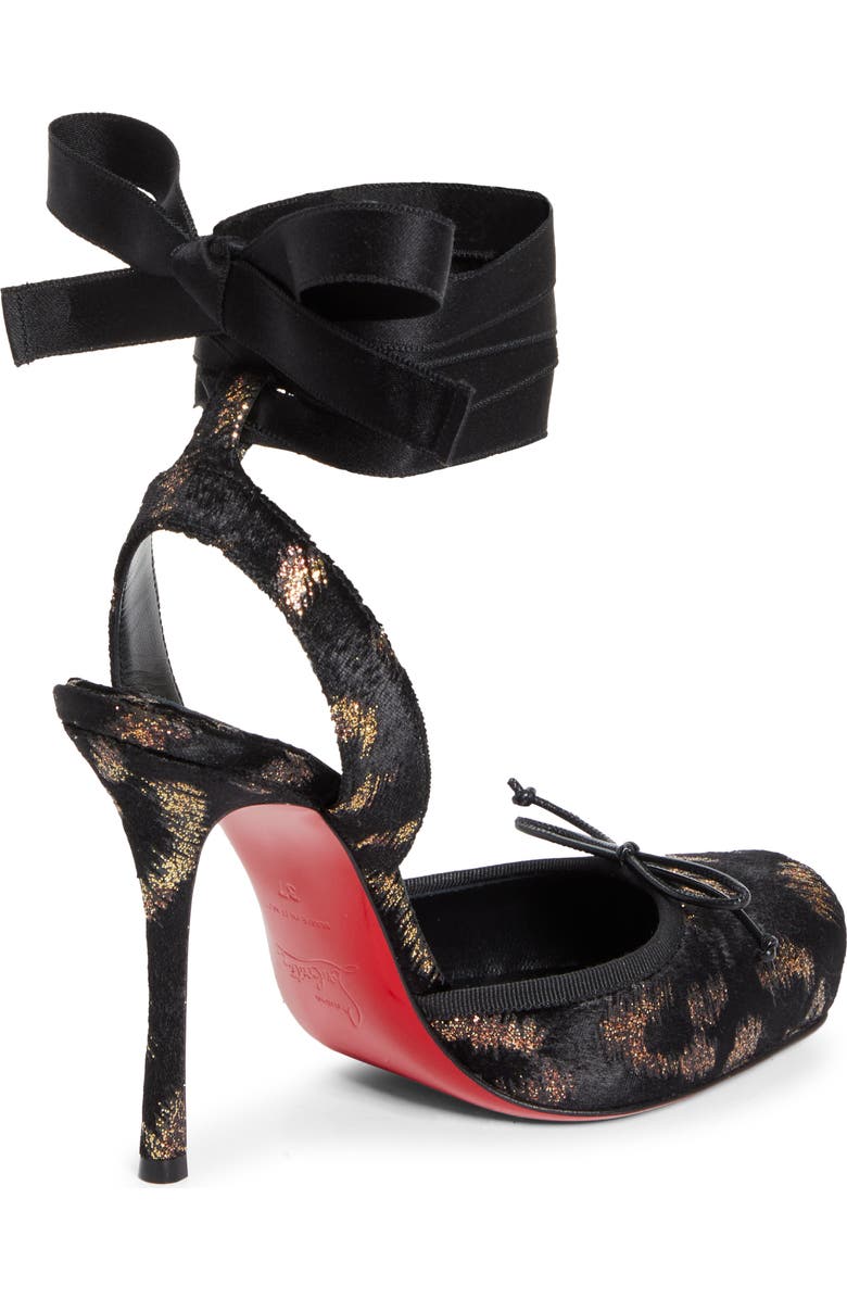 Christian Louboutin Cassia Ankle Tie Pump, Alternate, color, Black Copper