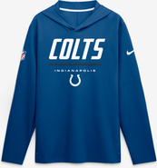 Nike Men's Nike Royal Indianapolis Colts Sideline Game On Lightweight Long Sleeve Hooded Dri-FIT Top