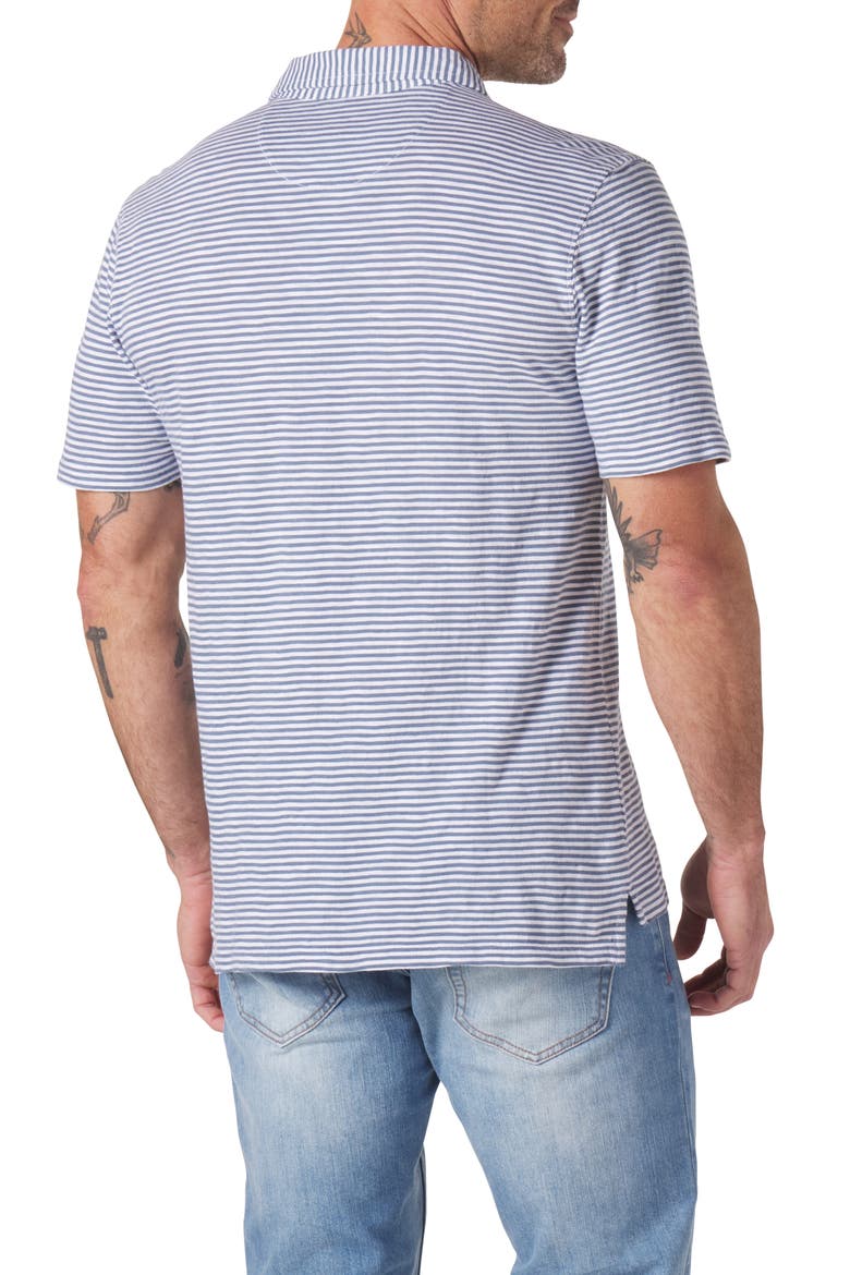 Slub Pocket Polo, Alternate, color, BLUE STRIPE