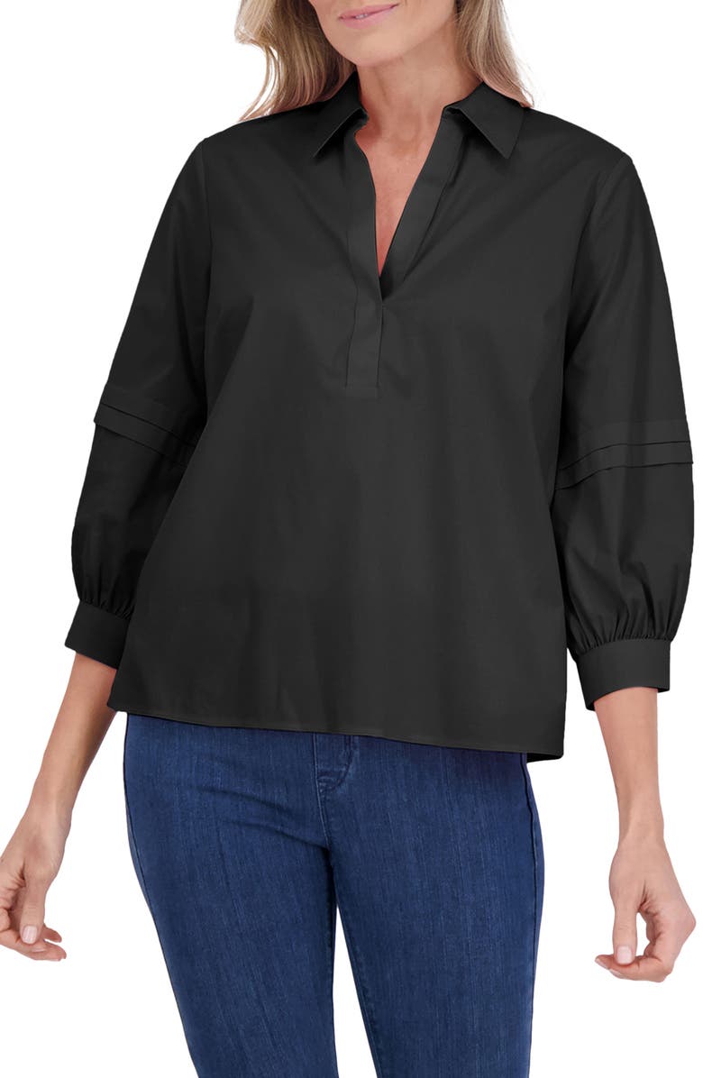 Foxcroft Frankie Poplin Shirt, Main, color, 