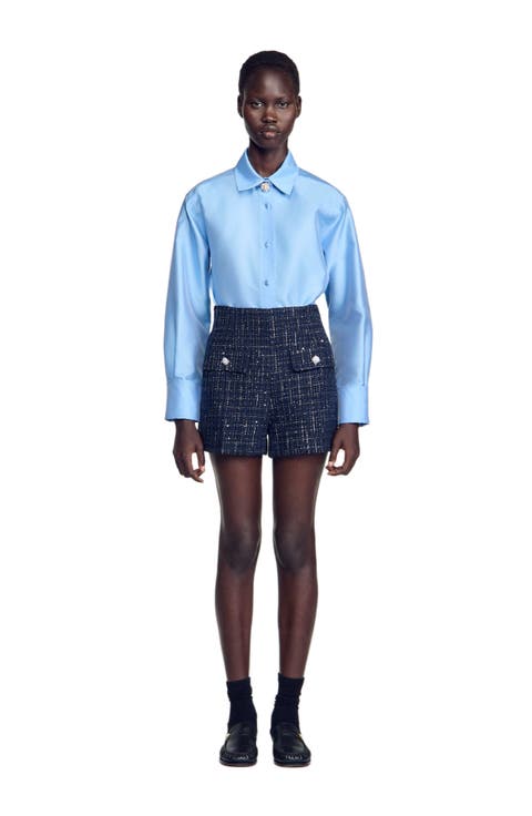 Decorative Tweed Shorts