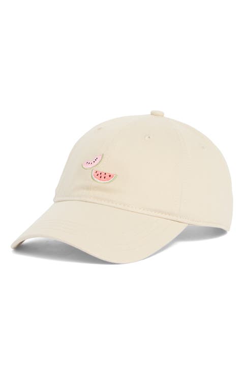 Watermelon Embroidered Cotton Canvas Baseball Cap