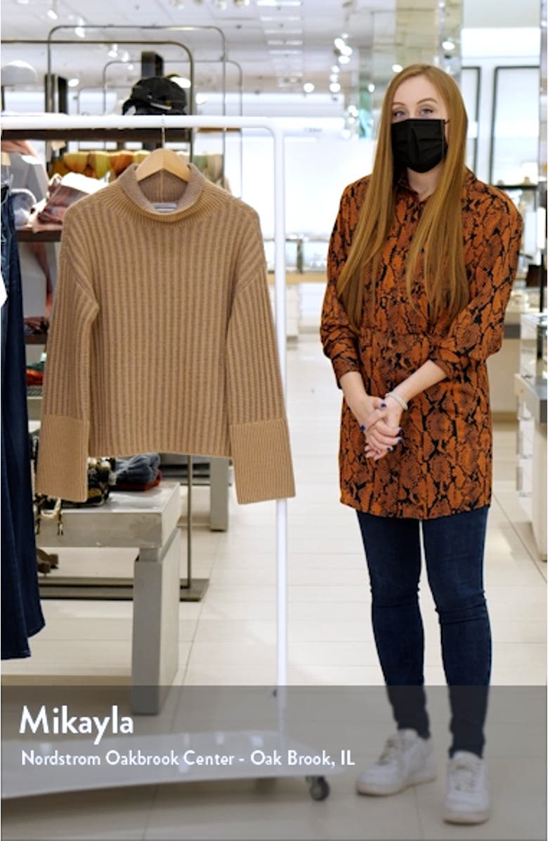 Ribbed Turtleneck Cashmere Sweater, sales video thumbnail