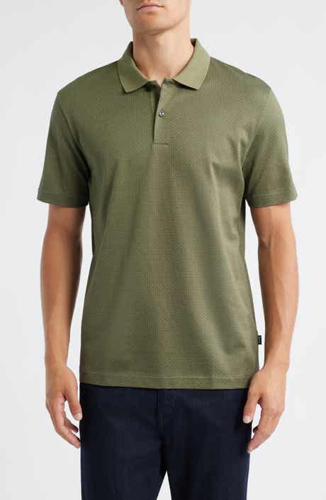 BOSS Parlay Geo Pattern Cotton Polo