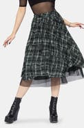Disturbia Rhoswen Layered Check Hitched Skirt