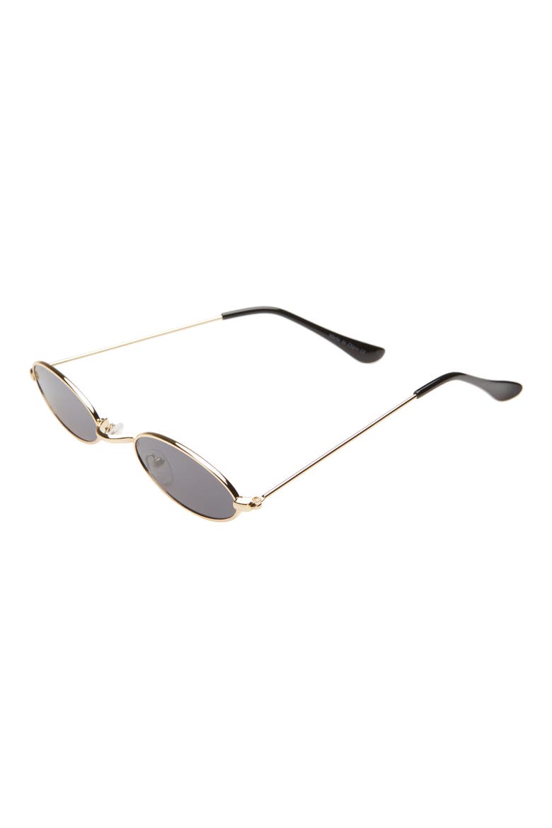 48mm Tiny Wire Oval Sunglasses, Alternate, color, GOLD