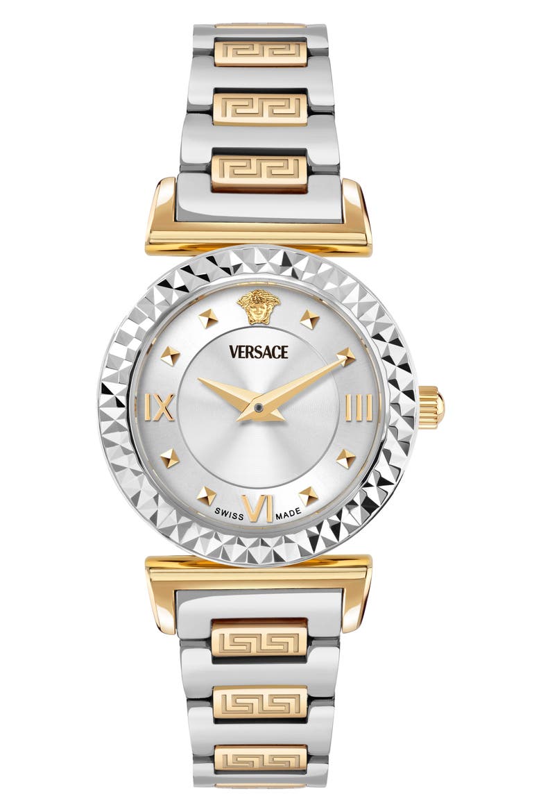 Mini Vanity Bracelet Watch, 27mm, Main, color, SILVER/ TWO TONE