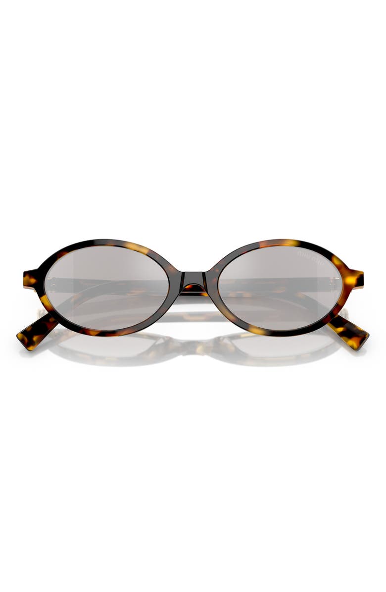 Miu Miu 50mm Oval Sunglasses, Alternate, color, Honey Havana