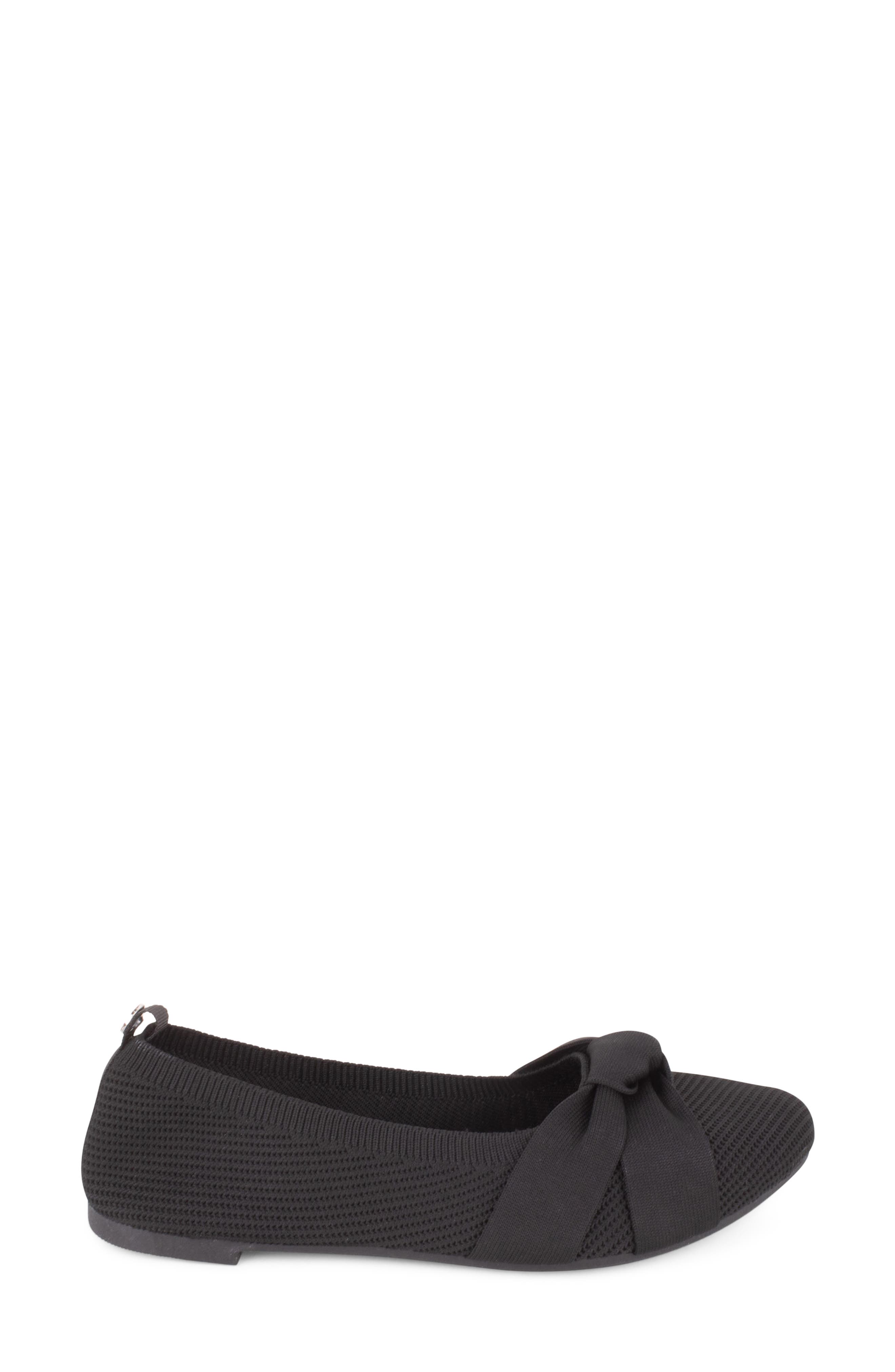 Lorient Pointed Toe Flat, Alternate, color, BLACK