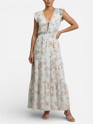 RACHEL Rachel Roy Short Flutter Sleeve Alice Maxi Dress