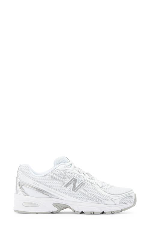 New Balance 740 Sneakers Mesh Panelling In White/silver Metallic