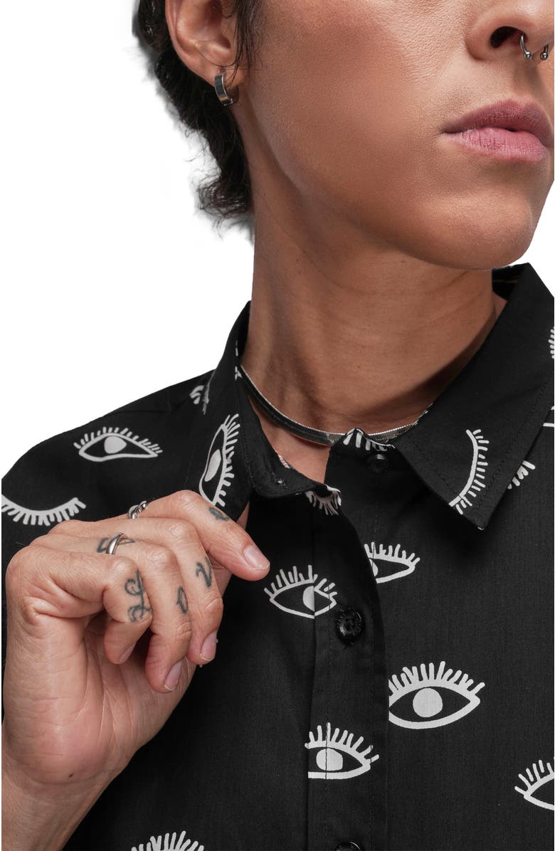WILDFANG The Essential Button Up, Alternate, color, Wink Black