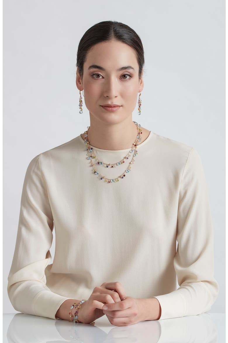 Paradise Long Semiprecious Stone Necklace, Alternate, color, YELLOW GOLD