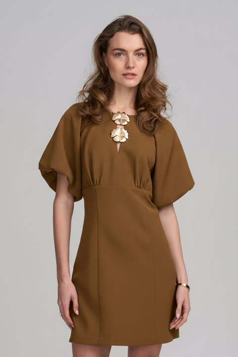 Balloon Sleeve Dress